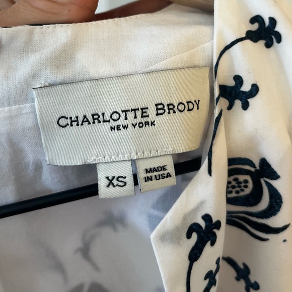 Charlotte Brody NAVY POMEGRANATE dress xs - Picture 8 of 8